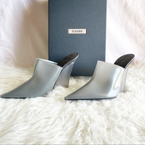 NEW Yeezy Season 8 PVC Wedge Mule Pumps 39 - Picture 3 of 7